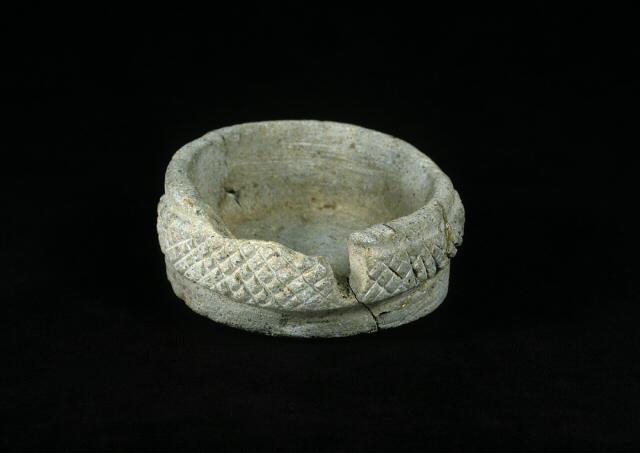 Prehistoric Ceramic Snake Effigy Bowl