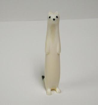 Yupik Walrus Ivory Ermine Figurine