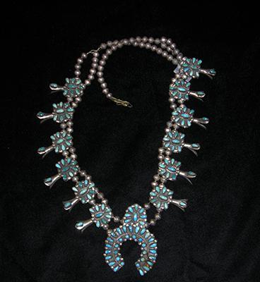 Zuni Squash Blossom Necklace