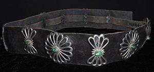 Navajo Sand Cast Concho Belt