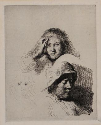 Three Heads of Women, One Lightly Etched (facsimile)