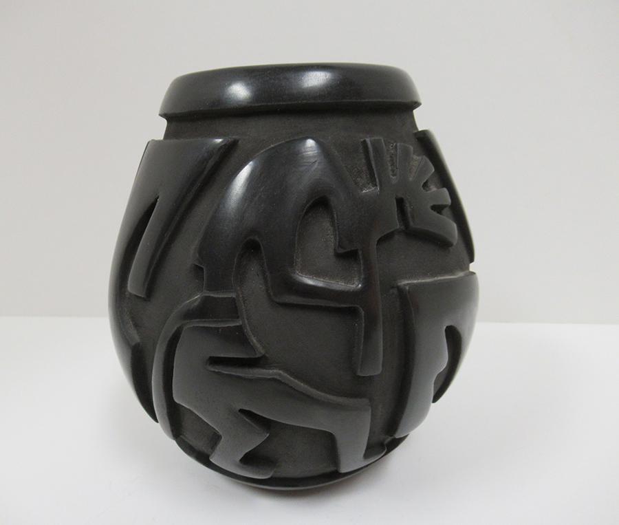 Santa Clara Carved Blackware Jar