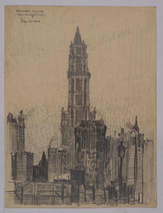 Woolworth Building from Brooklyn Bridge