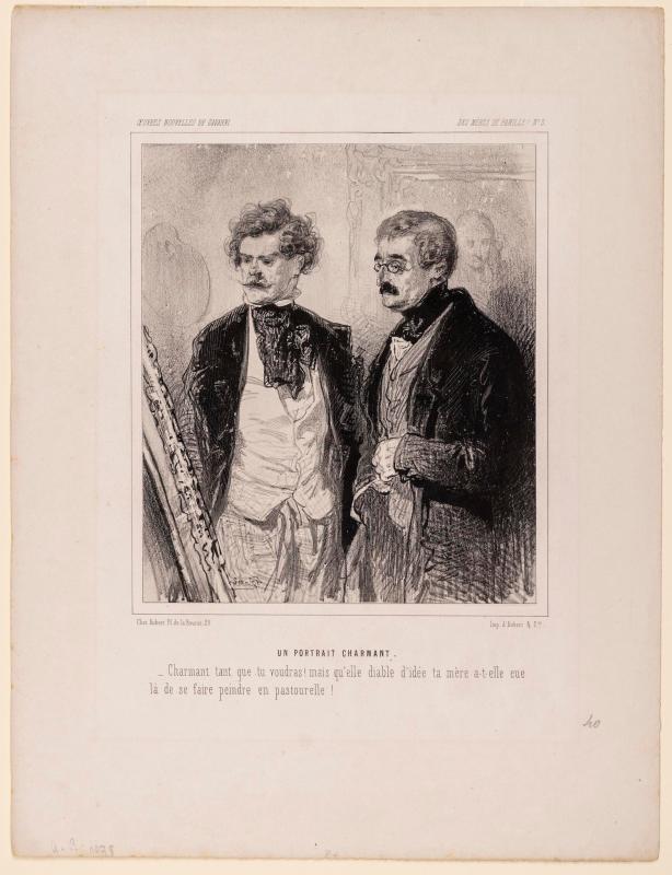 Un Portrait charmant from Oeuvres de Gavarni, Des Mères de famille!