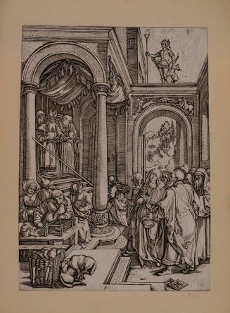 Presentation of the Virgin in the Temple after pl. 5 from the series The Life of the Virgin by Albrecht Dürer