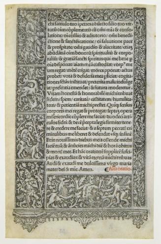 Page from Book of Hours, Use of Paris