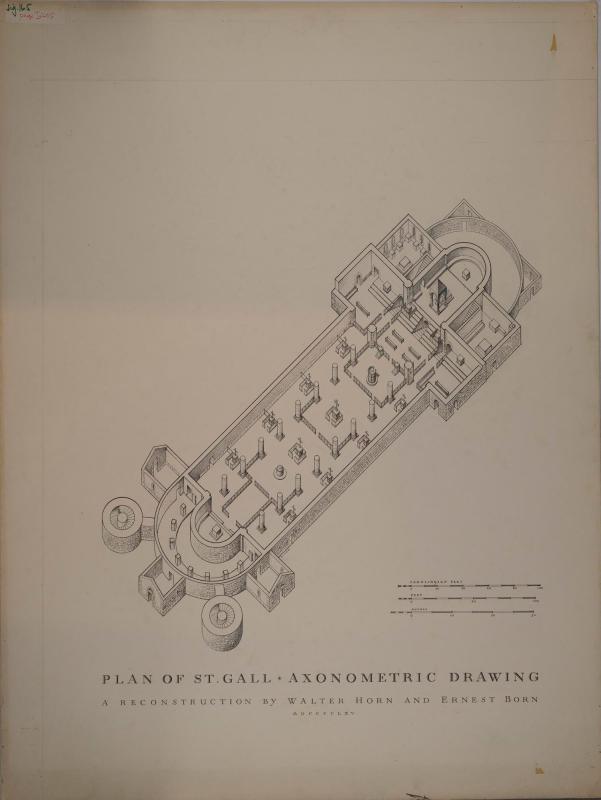 Plan of St. Gall (Axonometric Drawing, A Reconstruction by Walter Horn and Ernest Born)