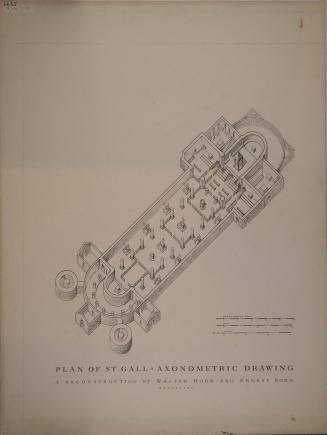 Plan of St. Gall (Axonometric Drawing, A Reconstruction by Walter Horn and Ernest Born)