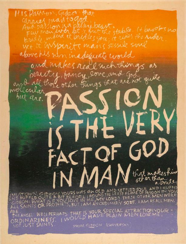 passion is the very fact of god in man