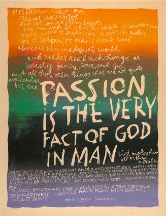 passion is the very fact of god in man