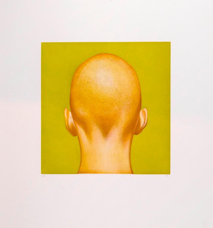 Untitled (Head with Chartreuse)