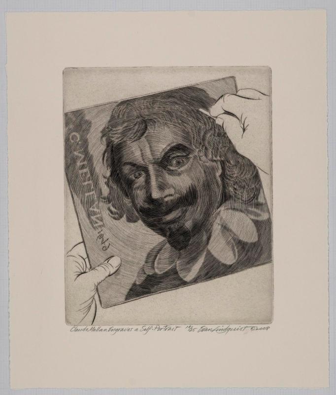 Claude Mellan Engraves a Self-Portrait