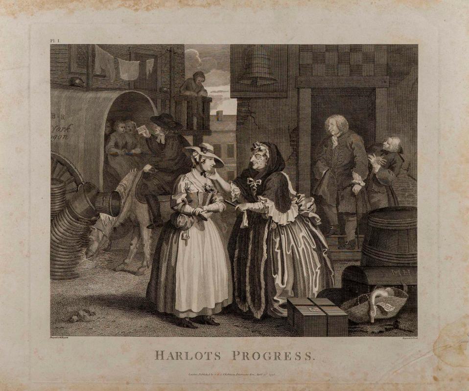 A Harlot's Progress, Plate 1