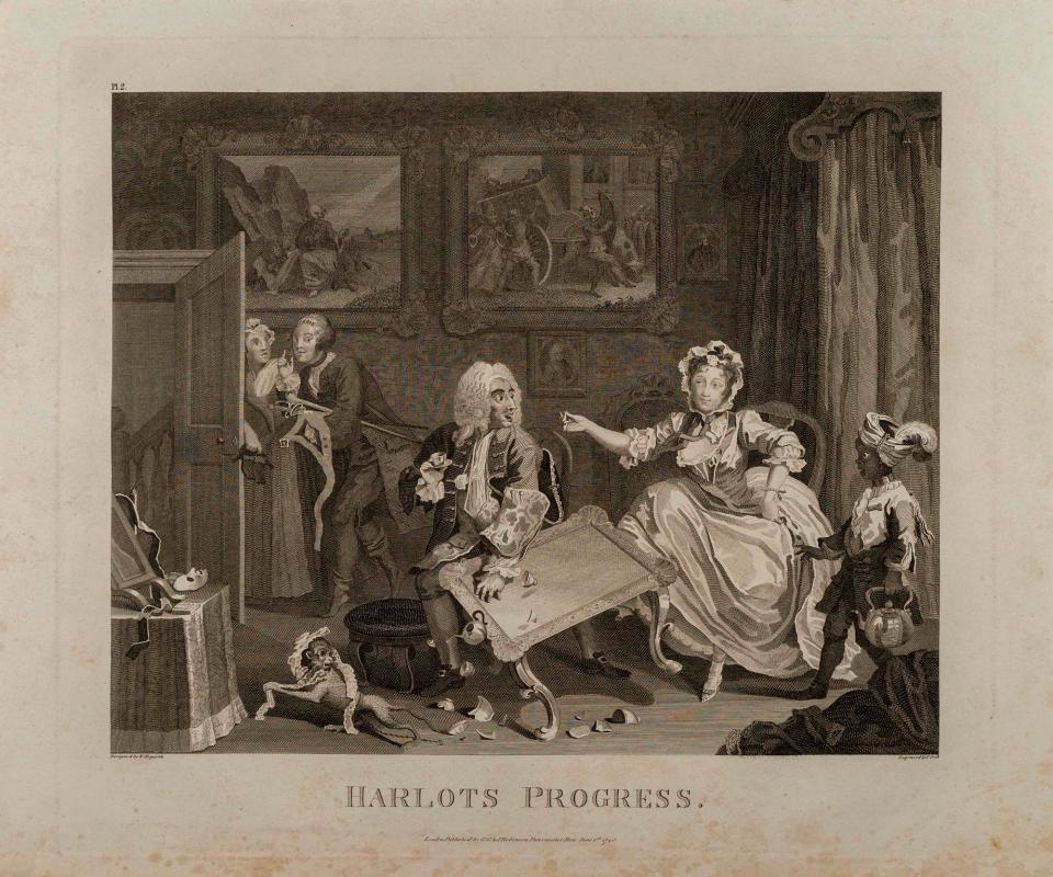 A Harlot's Progress, Plate 2