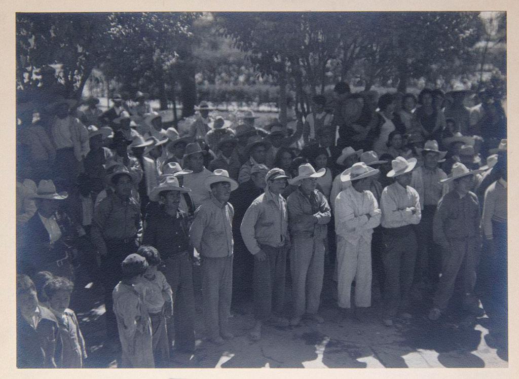 Diego Rivera Speaking to Agrarian Meeting, Mexico (view of audience)