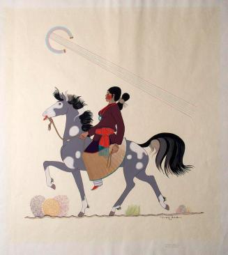 Navajo Woman on Horseback